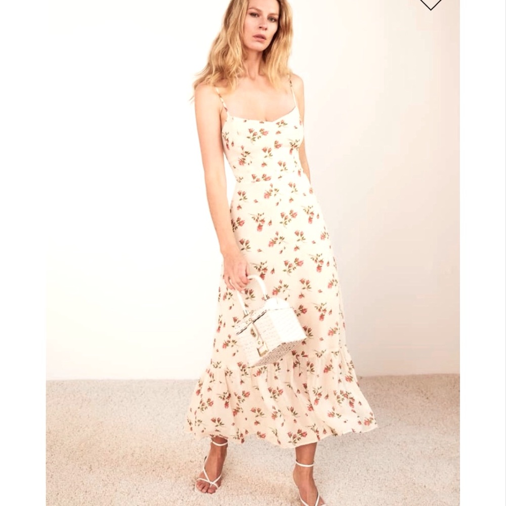 Reformation Emersyn Floral Print Slip Fress sz 2